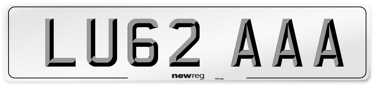 LU62 AAA Number Plate from New Reg